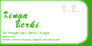 kinga berki business card